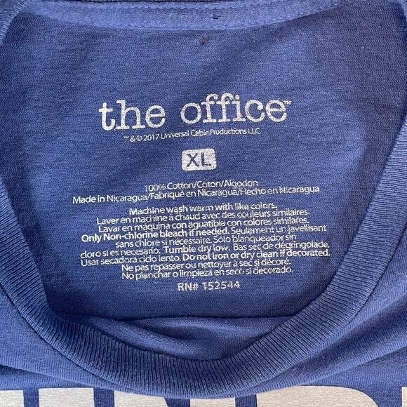 The Office Dunder Mifflin T-Shirt Men’s XL Blue Graphic Tee 2017 Universal TV - Picture 6 of 9